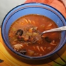 Фотография рецепта Томатный суп с красной фасолью и вешенками автор Алина Экстра
