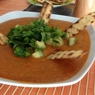 Фотография рецепта Томатный суп с тортильей тыквой и авокадо автор Каталина