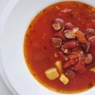 Фотография рецепта Томатный суп с колбасками автор Goncharenko Raya