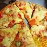 Фотография рецепта Тонкая пицца с салями помидорами и сладким перцем автор Татьяна Петрухина