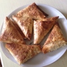 Фотография рецепта Треугольники из лаваша с творожнобанановой начинкой автор Виктория Останина