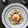 Фотография рецепта Три вида редиса с яйцом и шпинатом автор Еда