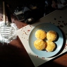 Фотография рецепта Творожные булочки с ягодной начинкой и кокосом автор Анна Санфирова