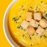 Фотография рецепта Тыквенный суп с крутонами автор Еда
