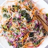 Фотография рецепта Веганский салат с рисовой лапшой и кунжутной заправкой автор юля латук