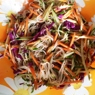 Фотография рецепта Веганский салат с рисовой лапшой и кунжутной заправкой автор Татьяна Петрухина