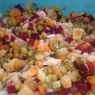 Фотография рецепта Винегрет из запеченных овощей с квашеной капустой автор Мальвина Питерская