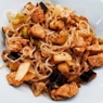 Фотография рецепта Вок с индейкой грибами и спагетти ширатаки автор Лоскутова Марианна