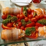 Фотография рецепта Запеченые рулеты из лосося с овощами автор Ульяна Черная