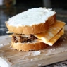 Фотография рецепта Запеченный бутерброд с сыром и мясом автор Марина Доценко