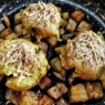 Фотография рецепта Запеченный картофель с сыром и баклажанами автор Лоскутова Марианна
