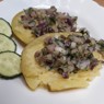 Фотография рецепта Запеченный картофель с закуской из сельди автор ЮЛИЯ ТИМОФЕЕВА