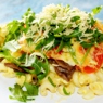 Фотография рецепта Запеканка из макарон с сыром помидорами и грибами автор Светлана Выговская