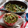 Фотография рецепта Зеленая фасоль с грибами и оливками автор EleN Turtle