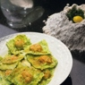 Фотография рецепта Зеленые равиоли с тыквой и соусом из шалфея автор sergey leontiev