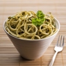 Фотография рецепта Зеленые спагетти с песто из спаржи и кедровых орешков автор Masha Potashova