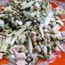 Фотография рецепта Зеленый салат с курицей горошком и огурцами автор Татьяна Петрухина