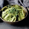 Фотография рецепта Зеленые вареники со шпинатом и брынзой автор Еда