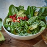 Фотография рецепта Зеленый салат с авокадо и семенами подсолнуха автор Еда
