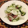 Фотография рецепта Зеленый салат с огурцом дайконом и руколой автор Анна Стрельникова