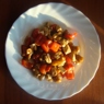 Фотография рецепта Жареные баклажаны с красным перцем и тофу автор Надежда Вишневина