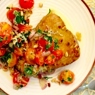Фотография рецепта Жареный панированный тунец с салатом из помидоров и трав автор Татьяна Петрухина