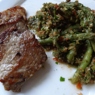 Фотография рецепта Жареное вымя с теплым салатом из зеленой фасоли автор Irina Leinvand
