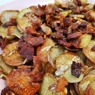 Фотография рецепта Жареный чесночный картофель со шкварками автор Лоскутова Марианна