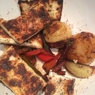 Фотография рецепта Жареный халуми с перцами и нектаринами автор Alena Vysokikh