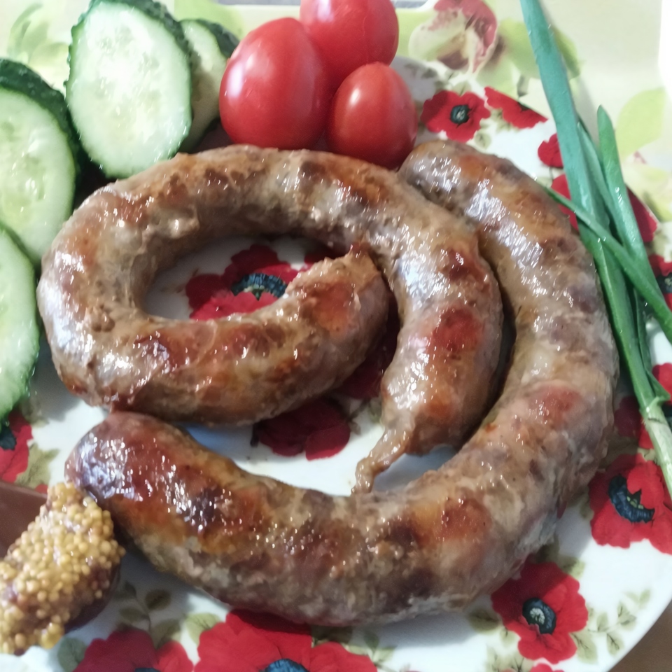 Домашняя свино-говяжья колбаса