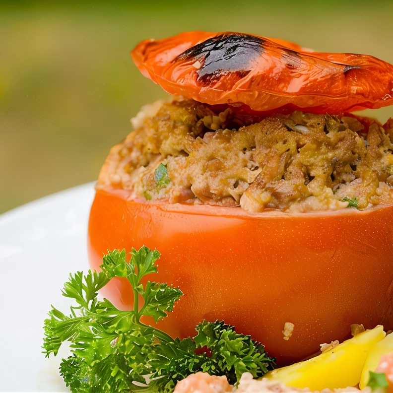 Фаршированные мясом помидоры