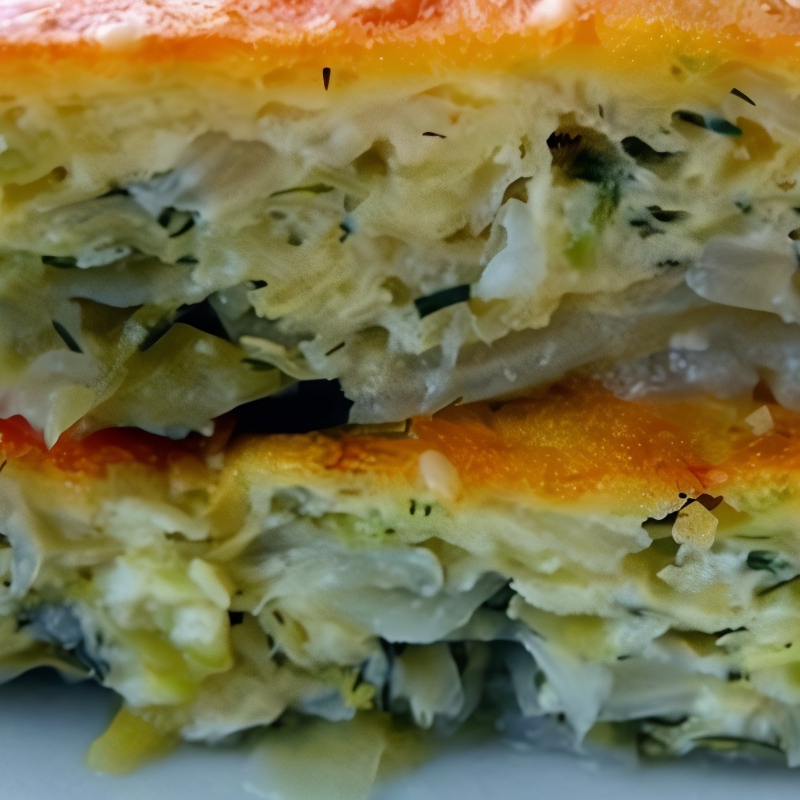 Капустный пирог с яйцами