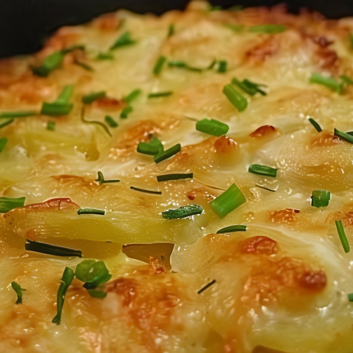 Картофель дофине, запеченный под сыром