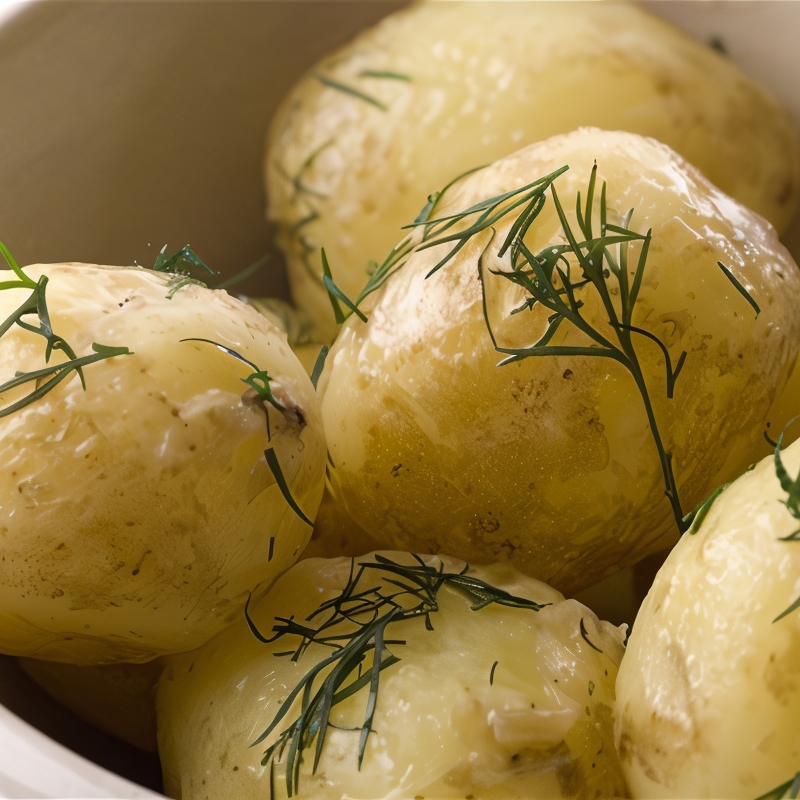 Картофель отварной, с маслом и зеленью