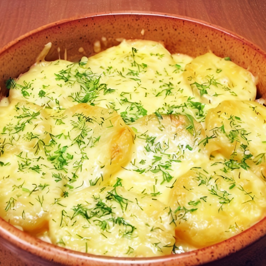 Картофельная запеканка с грибами и сыром