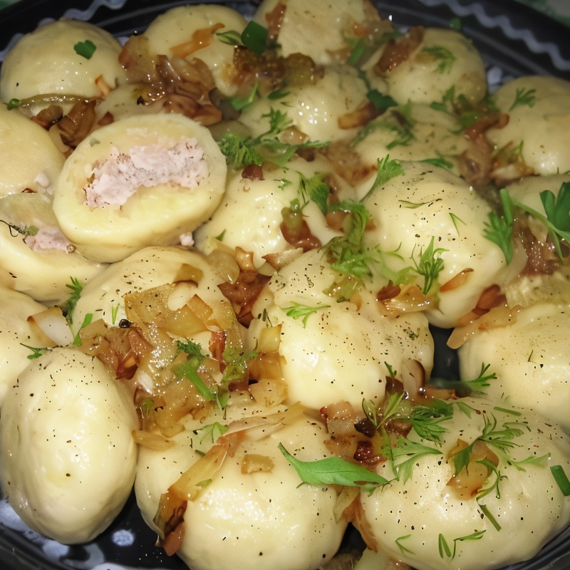 Кнедли с мясом