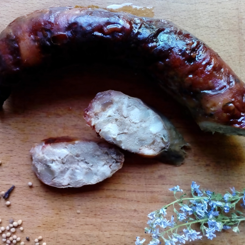 Колбаса домашняя со свининой и куриными грудками