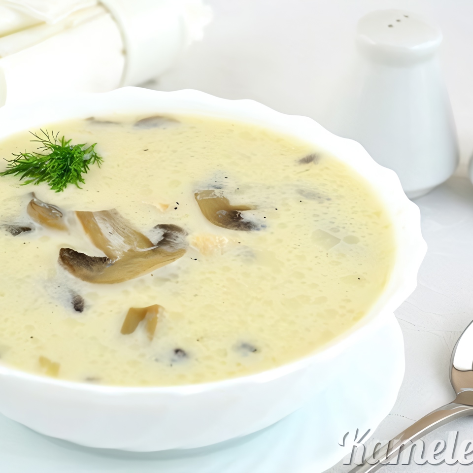 Крем суп из белых грибов