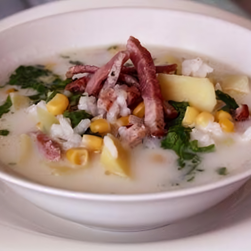 Кукурузный суп с беконом