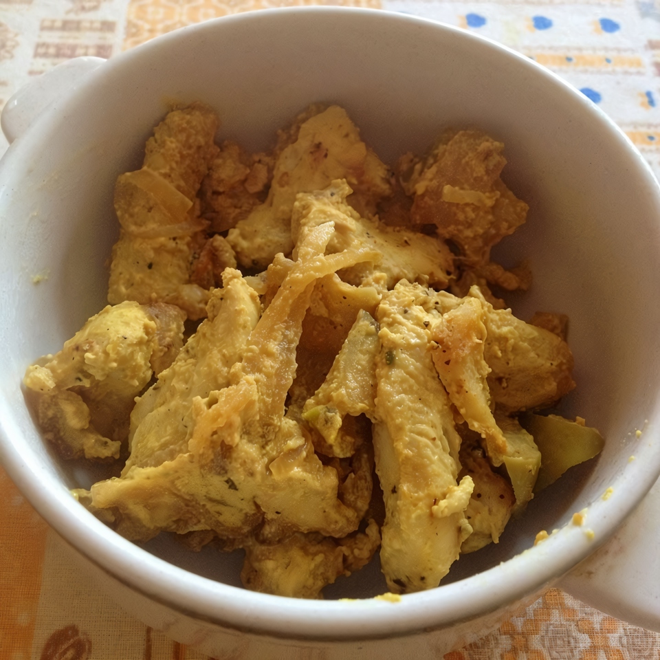 Курица с яблоками по-индийски