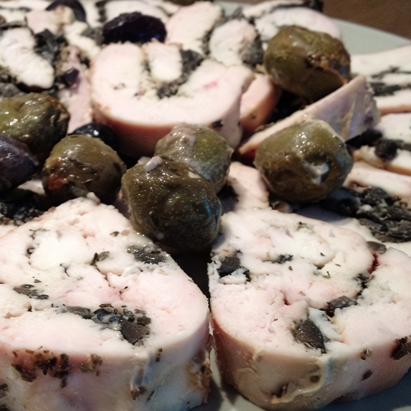 Куриные рулеты с оливками