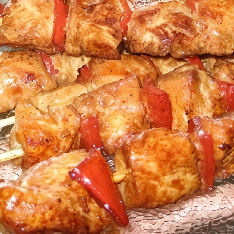 Куриные шашлычки со сладким перцем