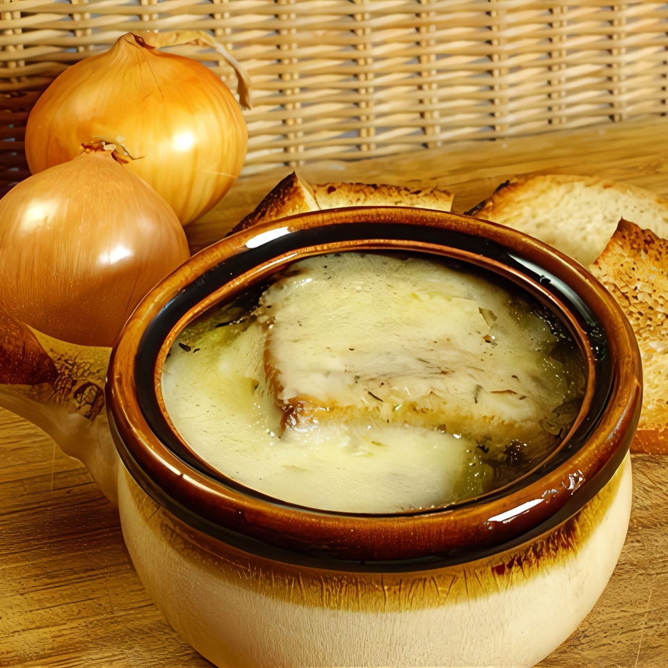 Луковый суп с сыром