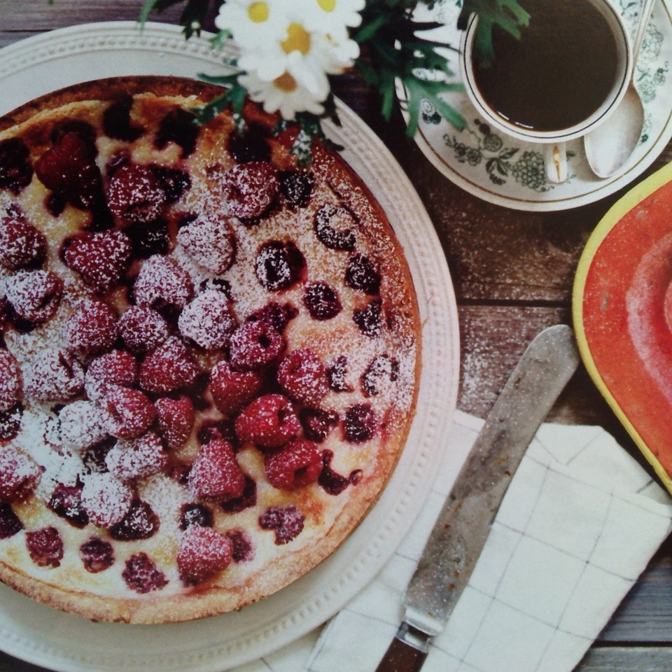 Малиновый кремовый пирог (Krämig paj med hallon)