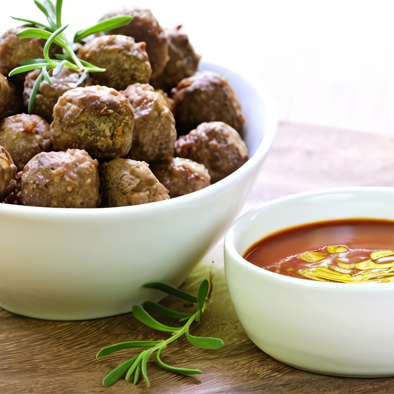Мясные тефтели со сливочно-горчичным соусом