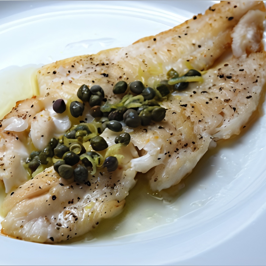 Морской язык под лимонным соусом