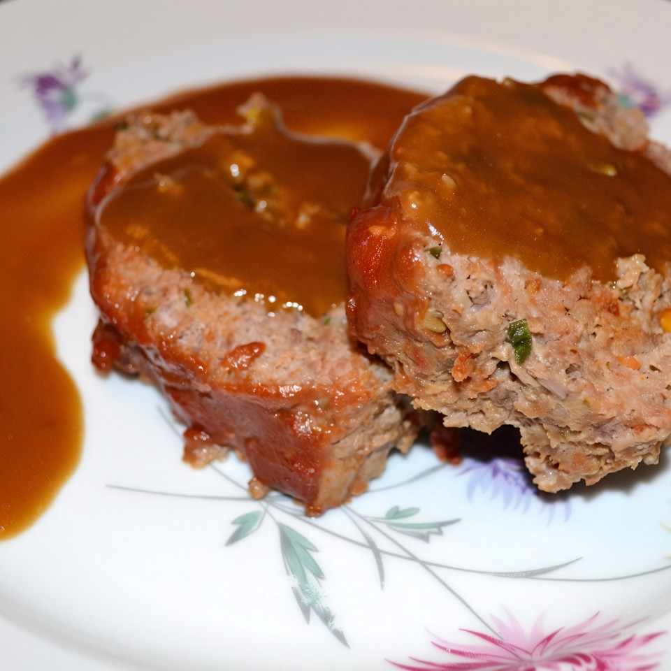 Мясной хлеб (meatloaf) с подливом