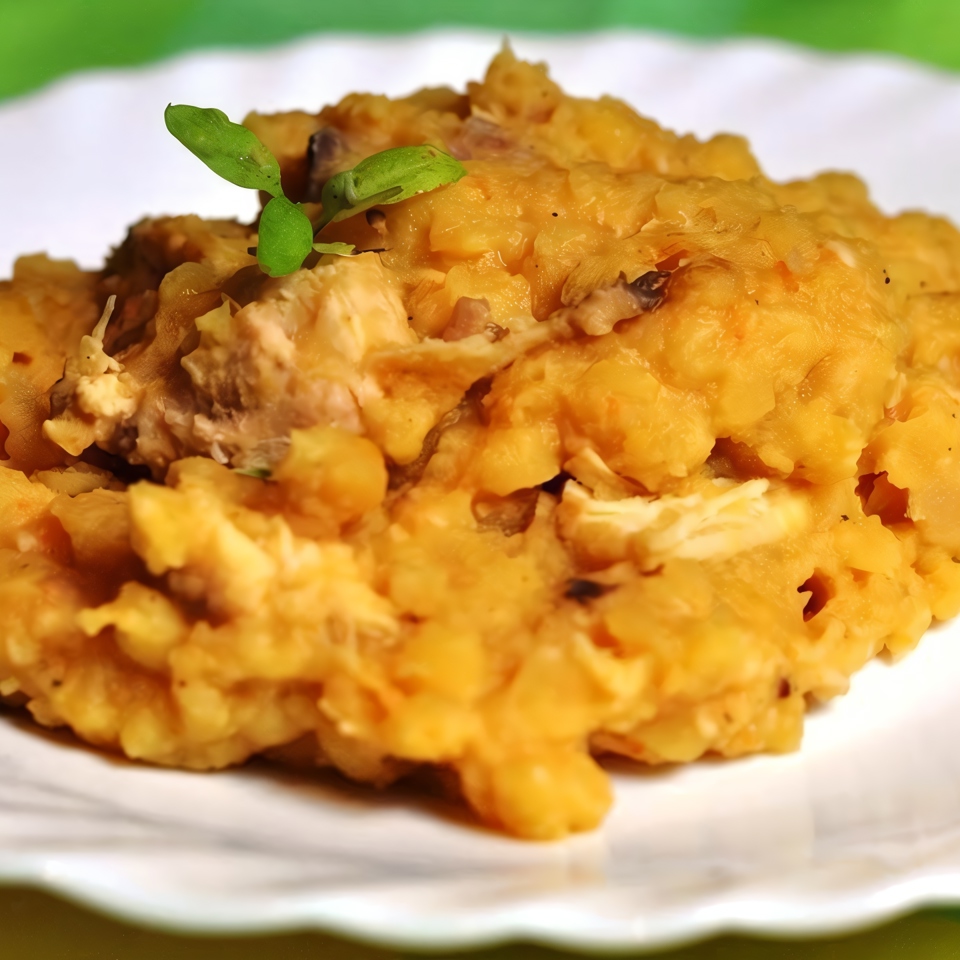 Мясо в гороховом пюре