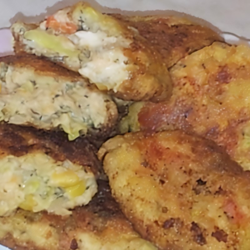 Нежнейшие котлеты по-гавайски с кукурузой