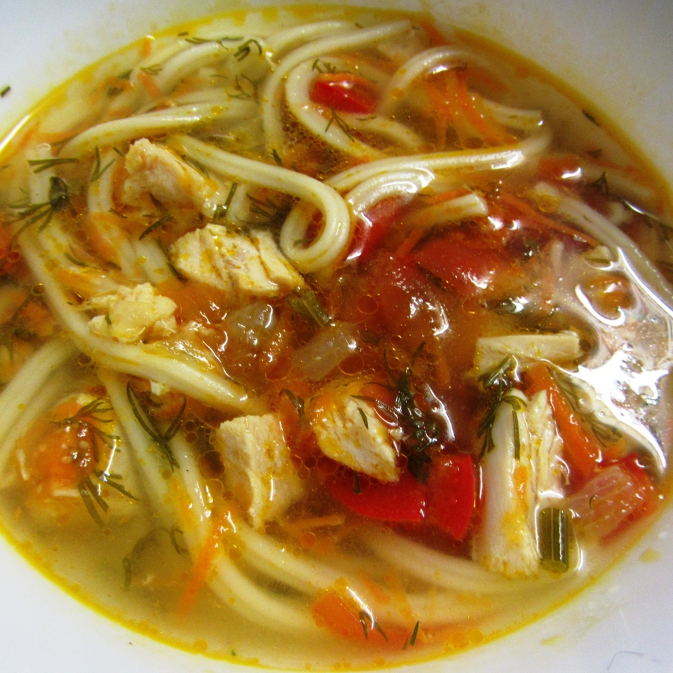Нежный итальянский суп с курицей